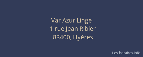 Var Azur Linge