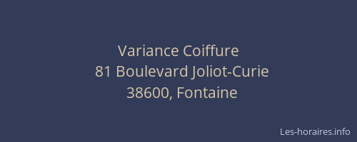 Variance Coiffure