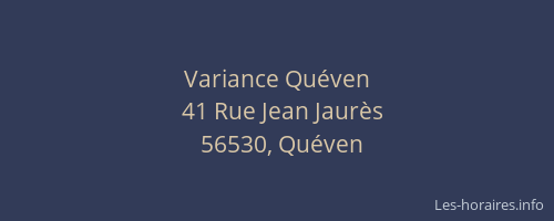 Variance Qu&eacute;ven