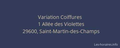 Variation Coiffures