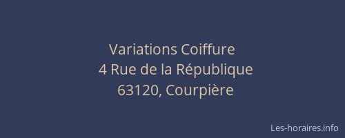 Variations Coiffure