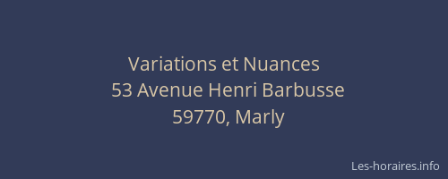 Variations et Nuances