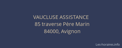 VAUCLUSE ASSISTANCE