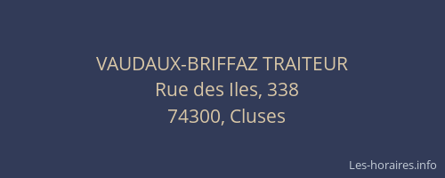 VAUDAUX-BRIFFAZ TRAITEUR