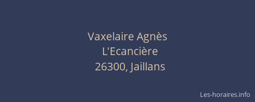 Vaxelaire Agn&egrave;s