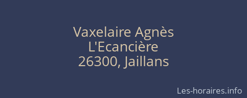 Vaxelaire Agnès