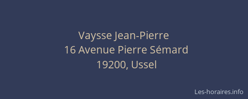 Vaysse Jean-Pierre