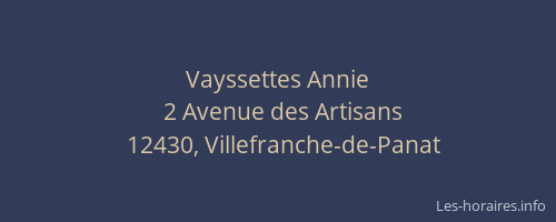 Vayssettes Annie
