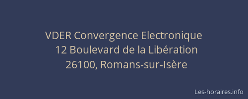 VDER Convergence Electronique