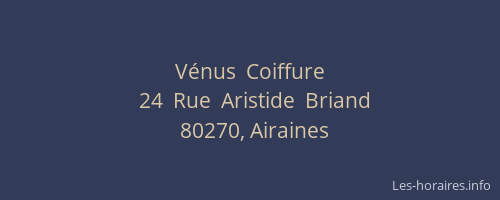 Vénus  Coiffure