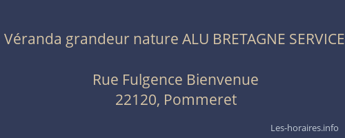 V&eacute;randa grandeur nature ALU BRETAGNE SERVICE