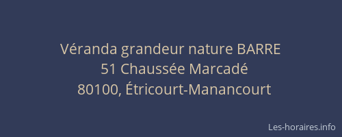 V&eacute;randa grandeur nature BARRE