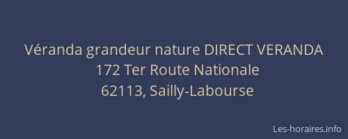 V&eacute;randa grandeur nature DIRECT VERANDA