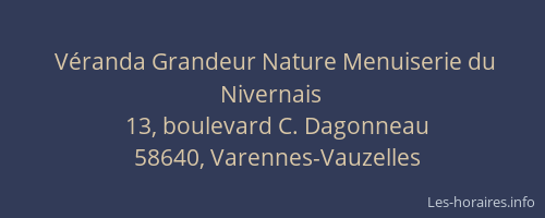 V&eacute;randa Grandeur Nature Menuiserie du Nivernais