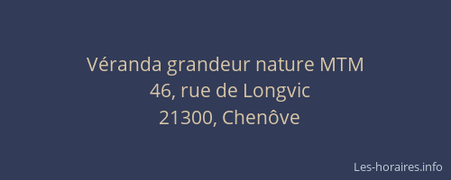 V&eacute;randa grandeur nature MTM