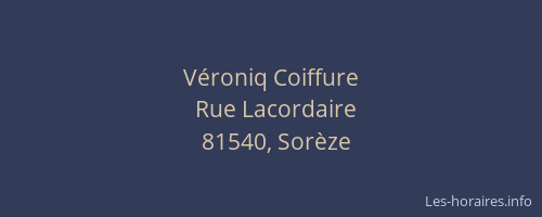 V&eacute;roniq Coiffure