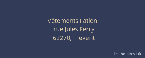 V&ecirc;tements Fatien