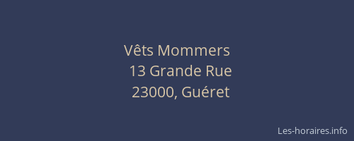 Vêts Mommers