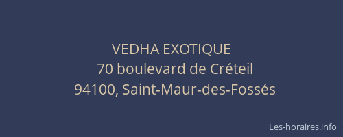 VEDHA EXOTIQUE