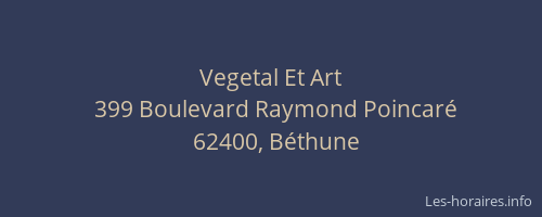 Vegetal Et Art