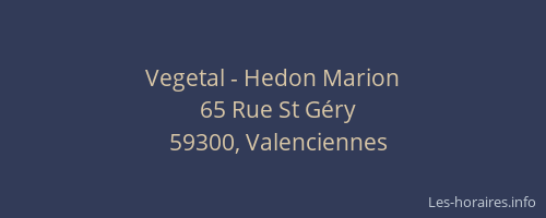 Vegetal - Hedon Marion