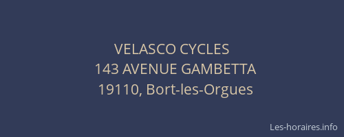 VELASCO CYCLES
