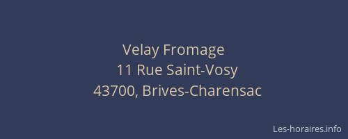 Velay Fromage