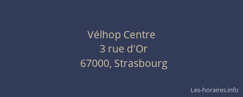 Vélhop Centre