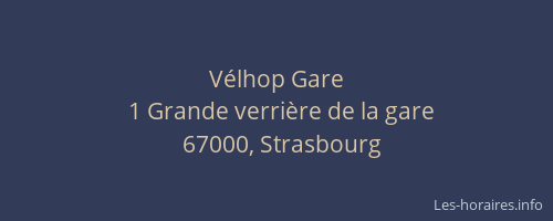 Vélhop Gare