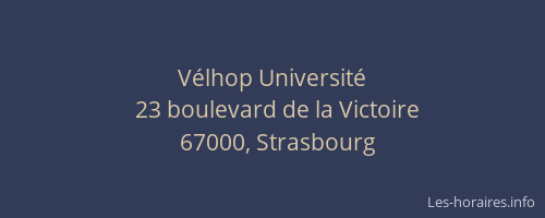 Vélhop Université