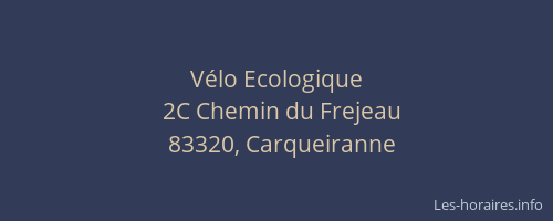 Vélo Ecologique