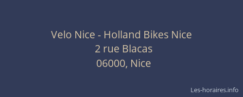 Velo Nice - Holland Bikes Nice