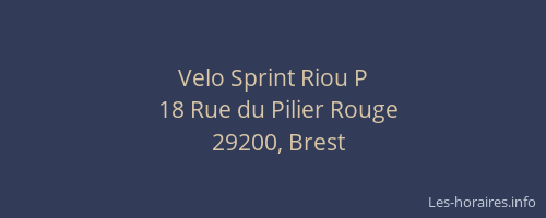 Velo Sprint Riou P