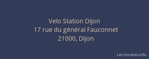 Velo Station Dijon