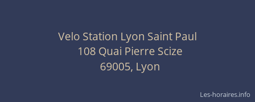 Velo Station Lyon Saint Paul