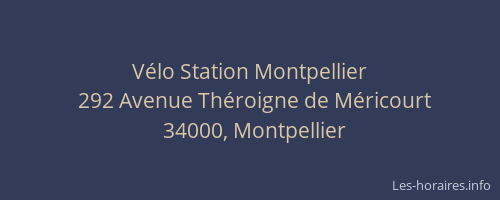 Vélo Station Montpellier