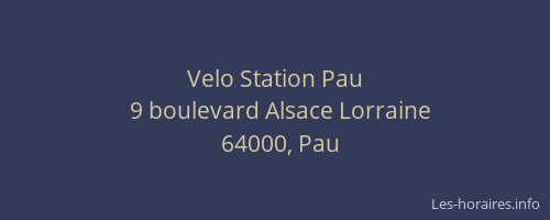 Velo Station Pau