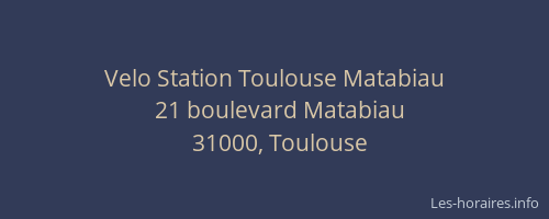 Velo Station Toulouse Matabiau