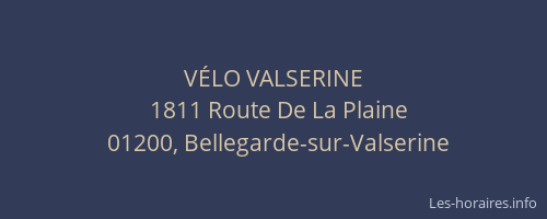 VÉLO VALSERINE