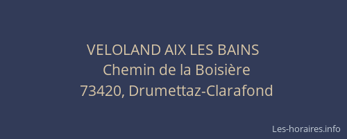 VELOLAND AIX LES BAINS