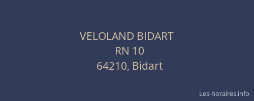 VELOLAND BIDART