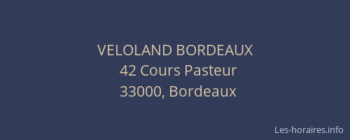 VELOLAND BORDEAUX