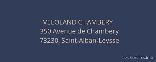 VELOLAND CHAMBERY