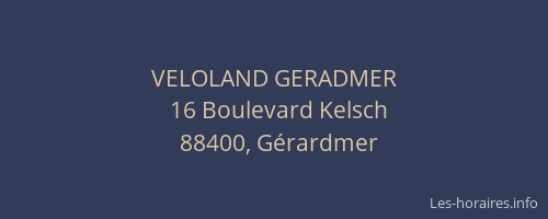 VELOLAND GERADMER