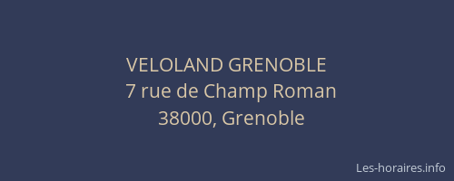VELOLAND GRENOBLE