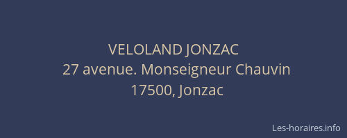 VELOLAND JONZAC