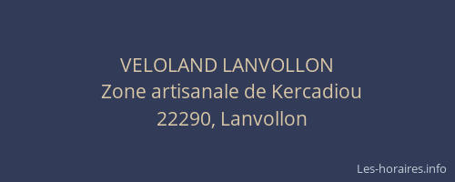 VELOLAND LANVOLLON