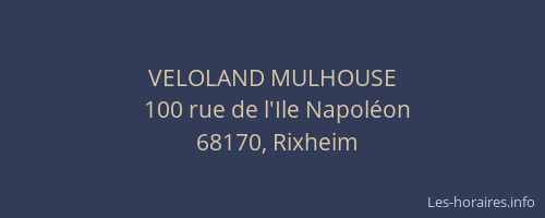 VELOLAND MULHOUSE