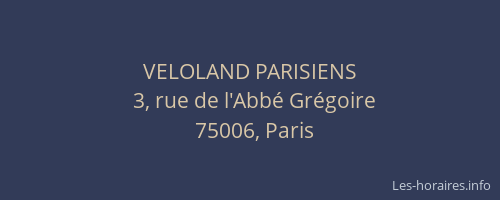 VELOLAND PARISIENS