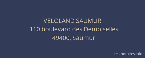 VELOLAND SAUMUR